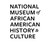 Logo for the National Museum of African American History and Culture. The Museum name is inside an outline for the museum's building.